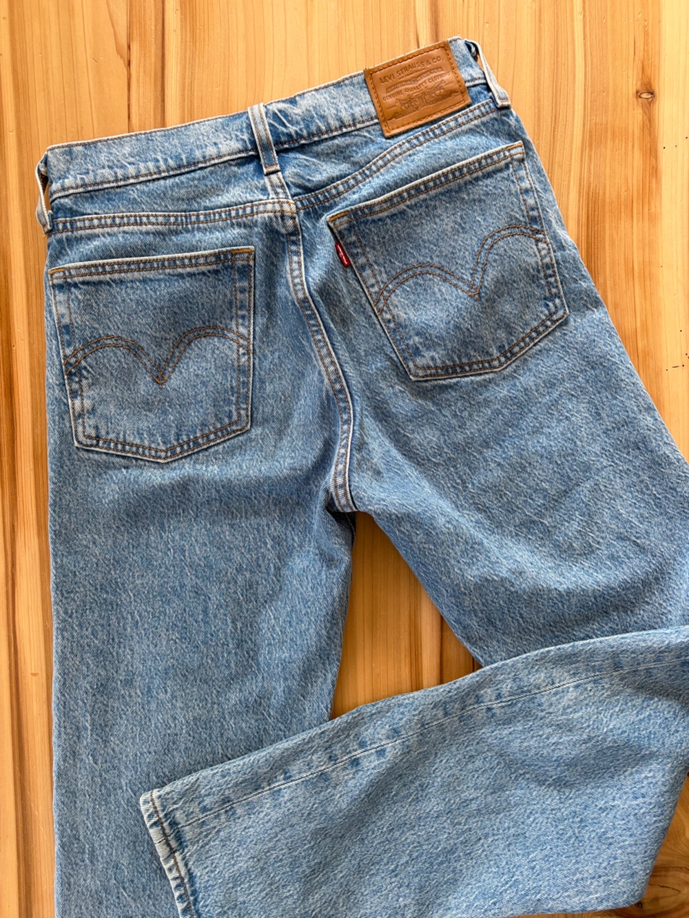 Levi's Light Blue Wedgie Straight Leg Denim Jeans